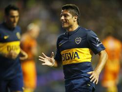 Palacios, a los 28 minutos, convirtió el gol para el ajustado triunfo de los auriazules. (Foto: Imago)