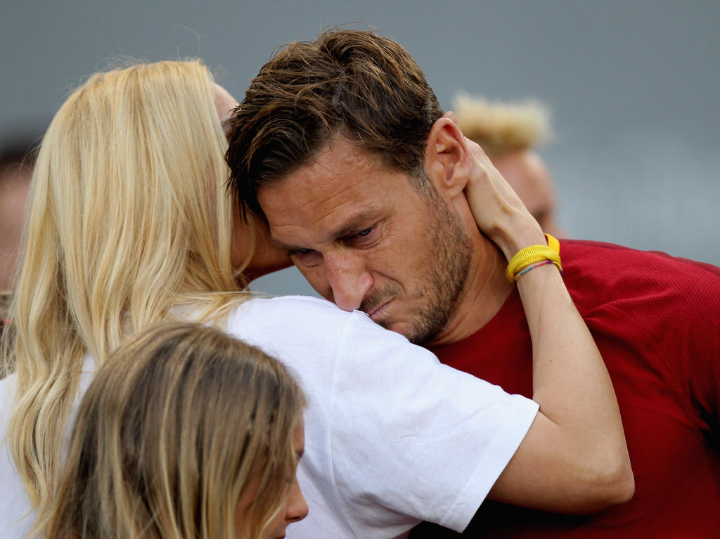 Francesco Totti (r.) bestritt sein letztes Spiel in seiner Karriere.