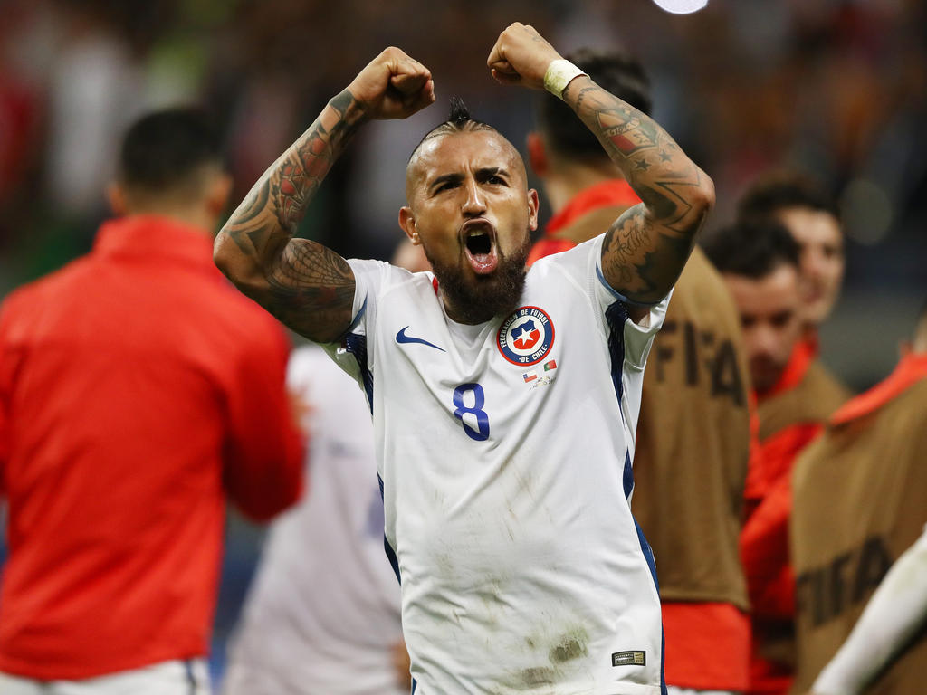 Die Chilenen feiern den Finaleinzug