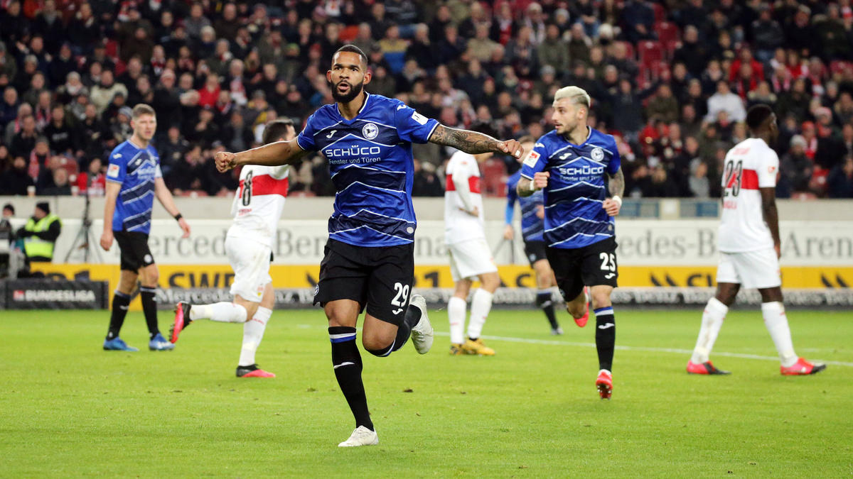 Cebio Soukou erzielte Bielefelds Ausgleich gegen den VfB Stuttgart Cebio Soukou erzielte Bielefelds Ausgleich gegen den VfB Stuttgart