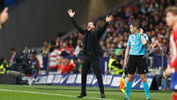 Atlético-Trainer Diego Simeone in Aktion. Den BVB  erwartet im Champions-League-Viertelfinale eine hitzige Stimmung