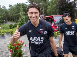 Steven Berghuis staat in de nadrukkelijke belangstelling van Watford FC, maar is wel met AZ Alkmaar op trainingskamp. (18-07-2015)