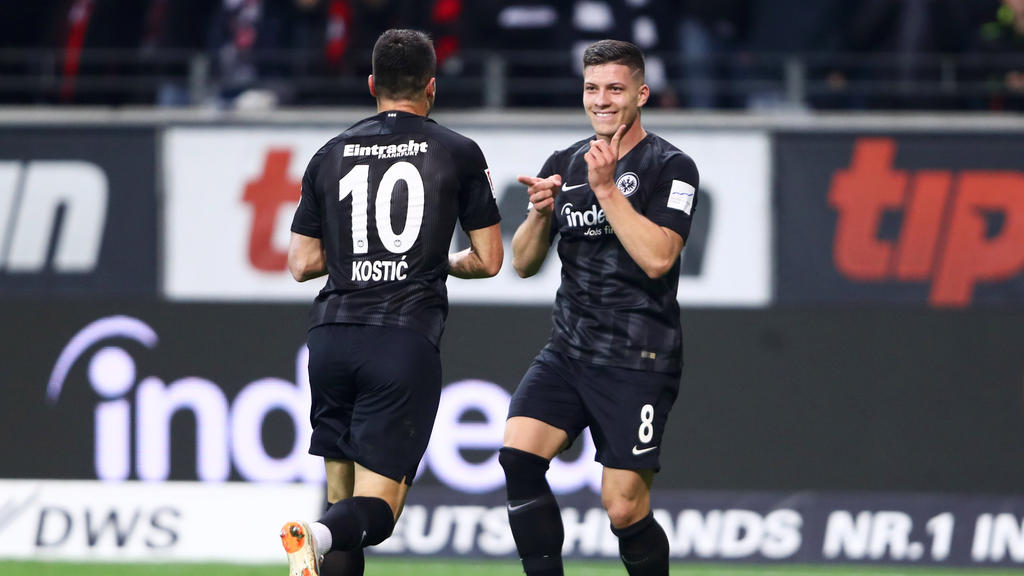 Frankfurts Luka Jovic erzielte gegen Fortuna Düsseldorf gleich fünf Tore