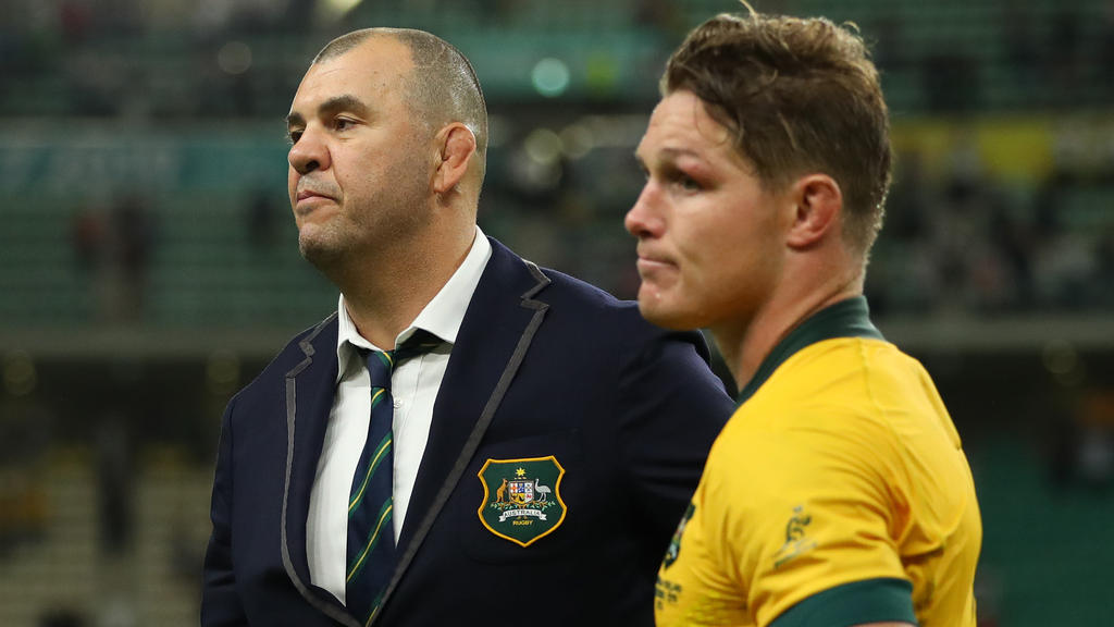 Michael Cheika (li.) tritt als Nationalcoach der Wallabys zurück Michael Cheika (li.) tritt als Nationalcoach der Wallabys zurück