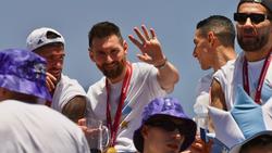 Wurde auch in seiner Heimat frenetisch empfangen: Weltmeister Lionel Messi