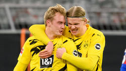 Necken sich bei Instagram: Die BVB-Profis Brandt und Haaland