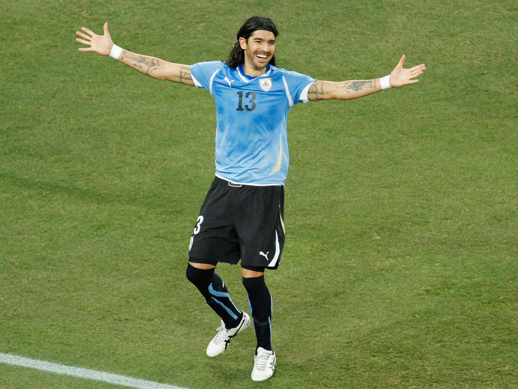 Abreu en un partido con la selección uruguaya. (Foto: Getty)