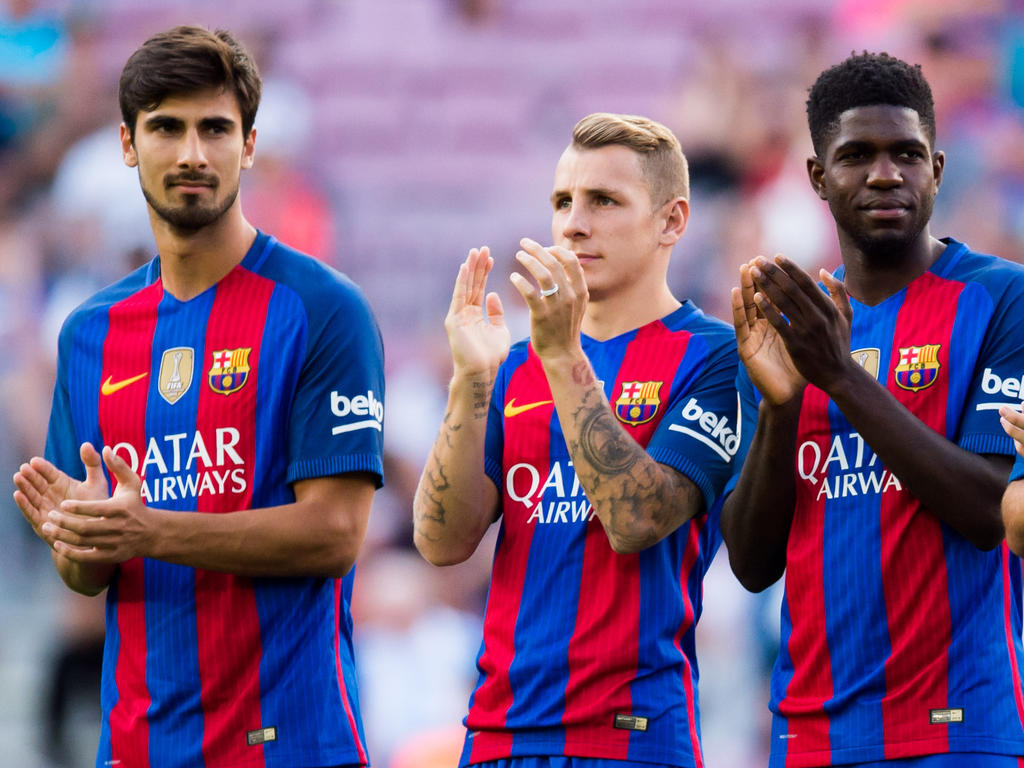 André Gomes, Lucas Digne y Samuel Umtiti se han incorporado al Barcelona este verano. (Foto: Getty)
