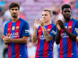 André Gomes, Lucas Digne y Samuel Umtiti se han incorporado al Barcelona este verano. (Foto: Getty)