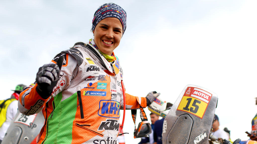 Die Spanierin Laia Sanz fuhr mit dem Motorrad schon in die Top 10 Die Spanierin Laia Sanz fuhr mit dem Motorrad schon in die Top 10