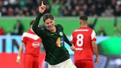 Erzielte drei Tore gegen Fortuna Düsseldorf: Wolfsburgs Stürmer Wout Weghorst