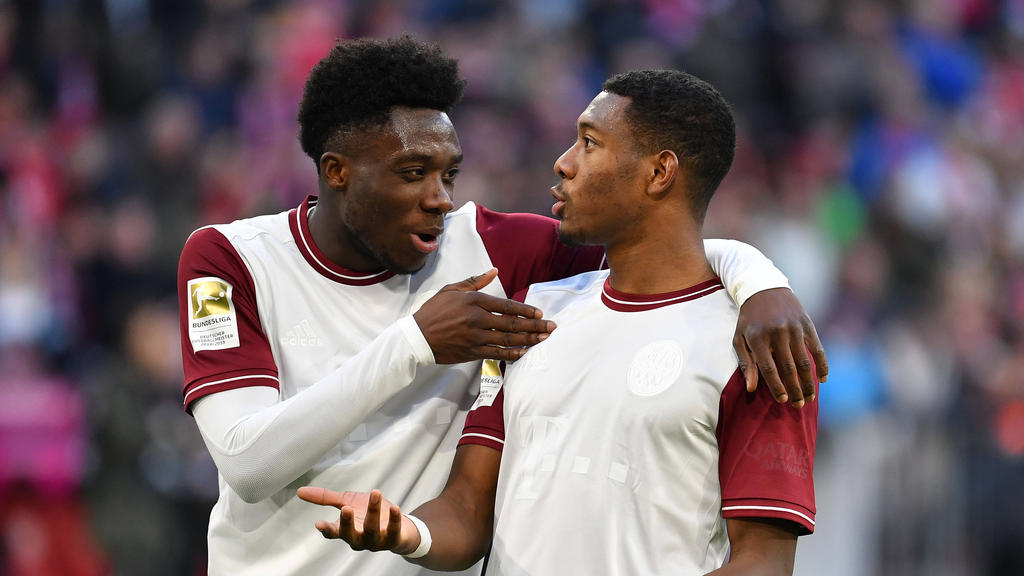 Beim FC Bayern ein starkes Duo: Alphonso Davies (l.) und David Alaba Beim FC Bayern ein starkes Duo: Alphonso Davies (l.) und David Alaba