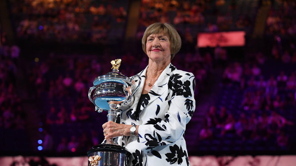 Margaret Court wurde für das 50. Jubiläum ihres Grand-Slam-Erfolges geehrt Margaret Court wurde für das 50. Jubiläum ihres Grand-Slam-Erfolges geehrt