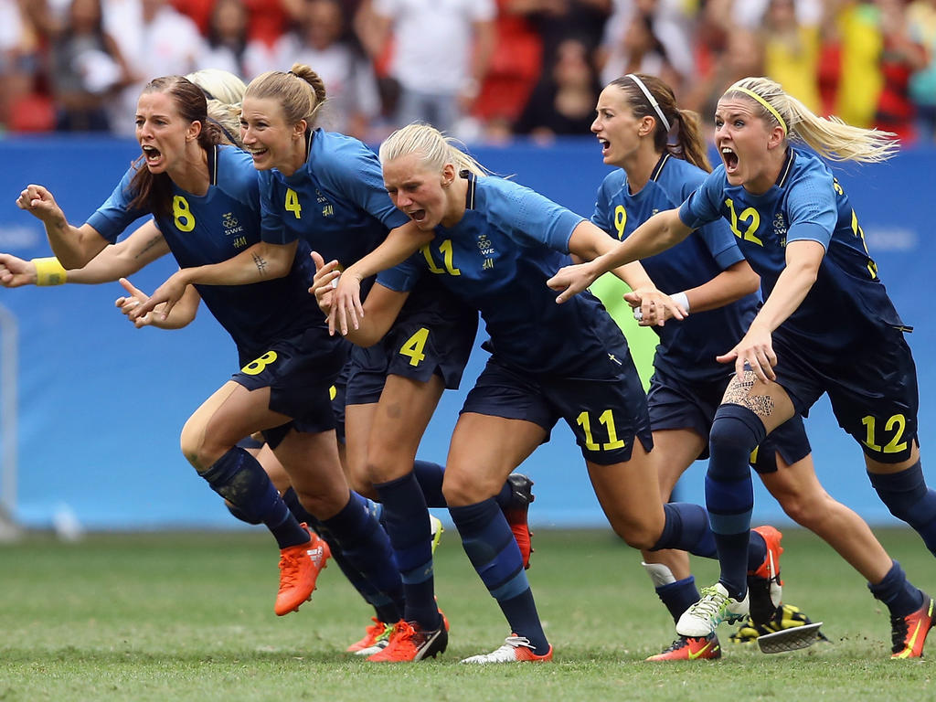 Suecia celebra su pase a semifinales contra Estados Unidos. (Foto: Imago)