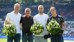 Jan Schlaudraff (r.) wurde im August 2015 bei Hannover 96 als Spieler verabschiedet