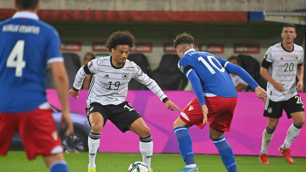 Leroy Sané erzielte einen der beiden Treffer gegen Liechtenstein