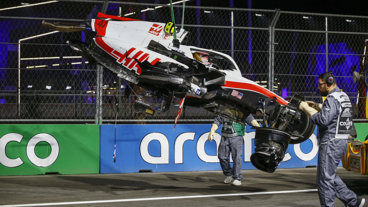 Mick Schumacher konnte nach seinem Crash nicht im Rennen starten