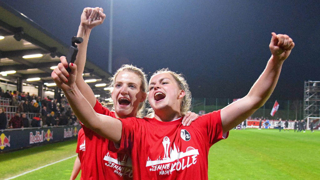 Kim Fellhauer (links) spielt seit 2014 beim Frauen-Bundesligisten SC Freiburg