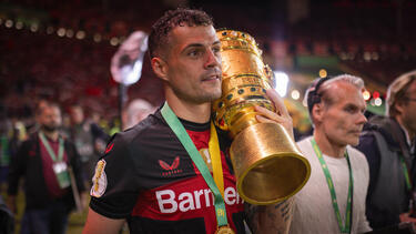 Granit Xhaka holte mit Leverkusen den Pokal