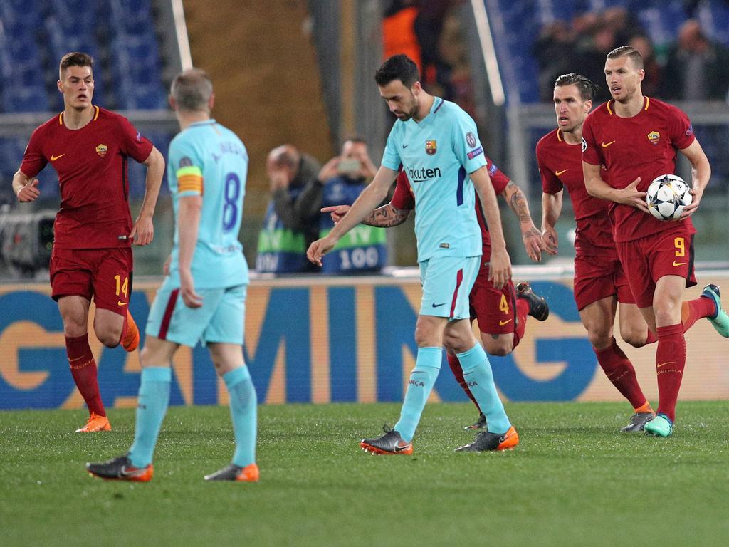 El bosnio Edin Džeko anotó el primer gol de la Roma muy temporano. (Foto: Getty)