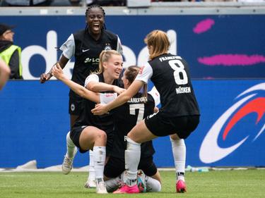Eintracht Frankfurts Frauenmannschaft machte zwei Spieltage vor Schluss die Champions-League-Qualifikation perfekt