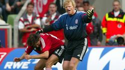 Nackengriff von Oliver Kahn bei FC Bayern vs. Bayer Leverkusen