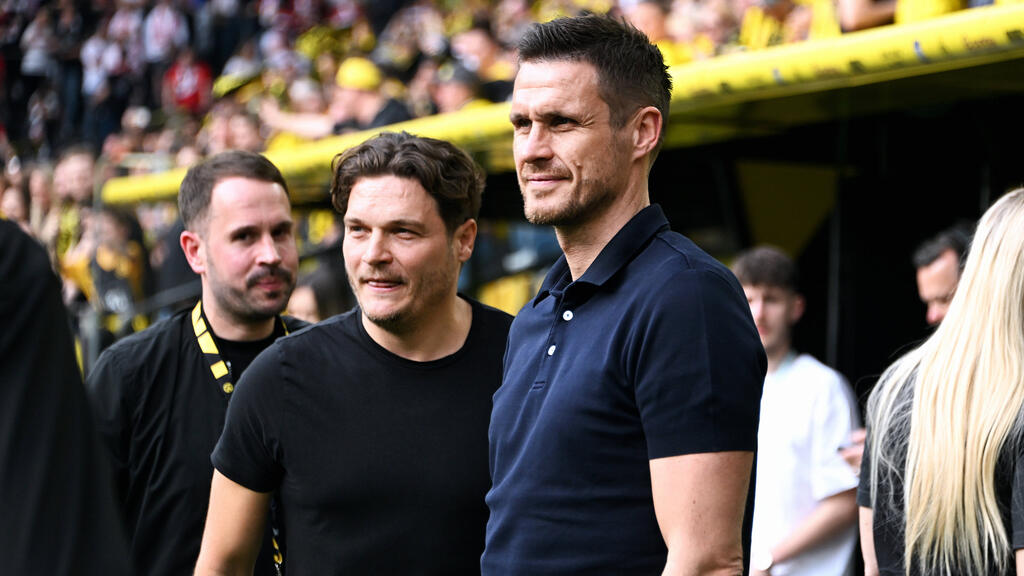 Edin Terzic (l.) und Sebastian Kehl (r.) wollen die Saison mit dem BVB erfolgreich beenden