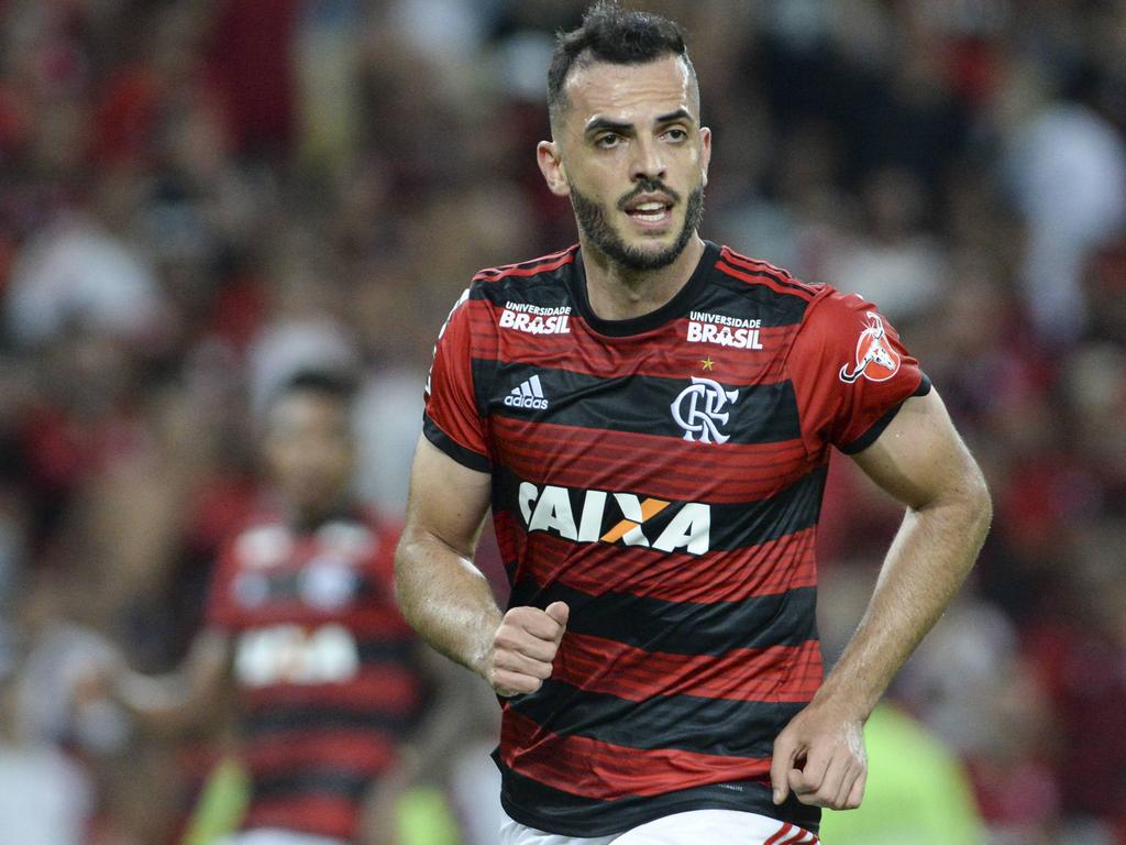 Leonardo Duarte hizo el segundo de cabeza para Flamengo. (Foto: Imago)