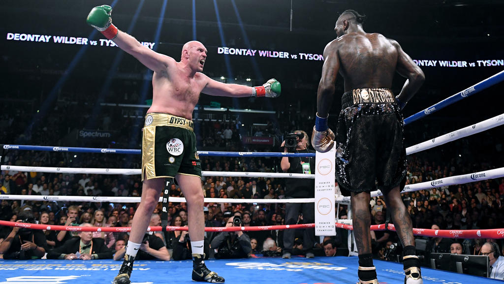 Tyson Fury (l.) gab 2018 sein Comeback im Ring
