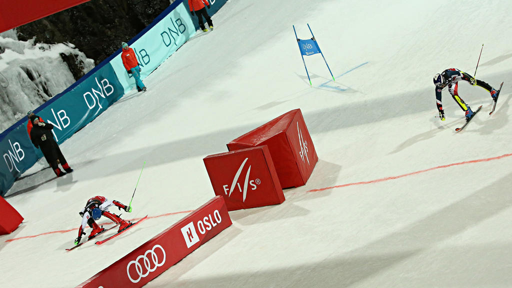 Marco Schwarz (l.) triumphiert am Holmenkollen Marco Schwarz (l.) triumphiert am Holmenkollen