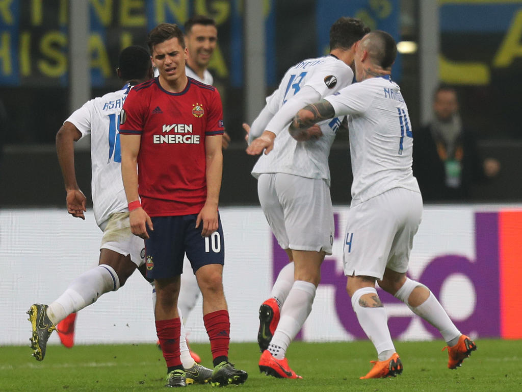 Der SK Rapid hielt sich gegen Inter tapfer, war aber im Endeffekt chancenlos