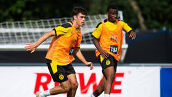 Gio Reyna und Youssoufa Moukoko schwitzen im BVB-Trainingslager in der Schweiz
