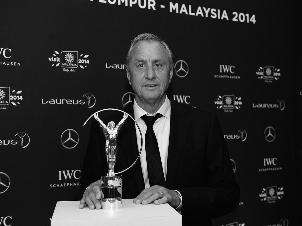 2014 konnte Cruyff noch persönlich seine Auszeichnung bei den Laureus Sports Awards entgegennehmen