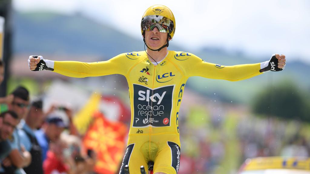 Fährt im Gelben Trikot nach Paris: Geraint Thomas Fährt im Gelben Trikot nach Paris: Geraint Thomas