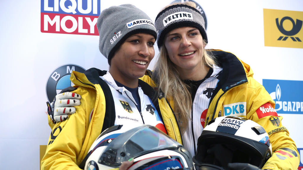 Mariama Jamanka und Annika Drazek gewann das Weltcup-Rennen in Sigulda Mariama Jamanka und Annika Drazek gewann das Weltcup-Rennen in Sigulda