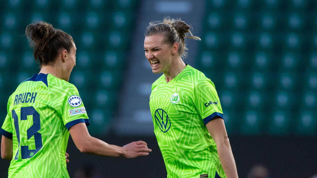 Alexandra Popp lässt den VfL Wolfsburg in der Champions League jubeln