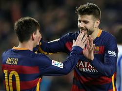 Piqué (r.) feierte mit Messi zahlreiche Titelgewinne