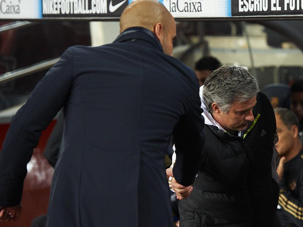 Pep Guardiola (l.) und José Mourinho werden keine Freunde mehr