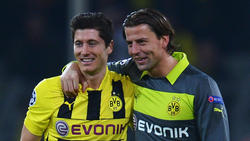 Robert Lewandowski und Roman Weidenfeller spielten zwischen 2010 und 2014 zusammen für Borussia Dortmund