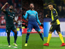 Michy Batshuayi, Olivier Giroud und Pierre-Emerick Aubameyang könnten am Mittwoch neue Arbeitgeber haben