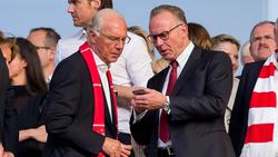 Lange Weggefährten beim FC Bayern: Franz Beckenbauer (l.) und Karl-Heinz Rummenigge