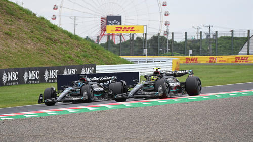 Zwischen den Mercedes-Piloten Lewis Hamilton und George Russell geht es in der Formel 1 verdammt eng zu