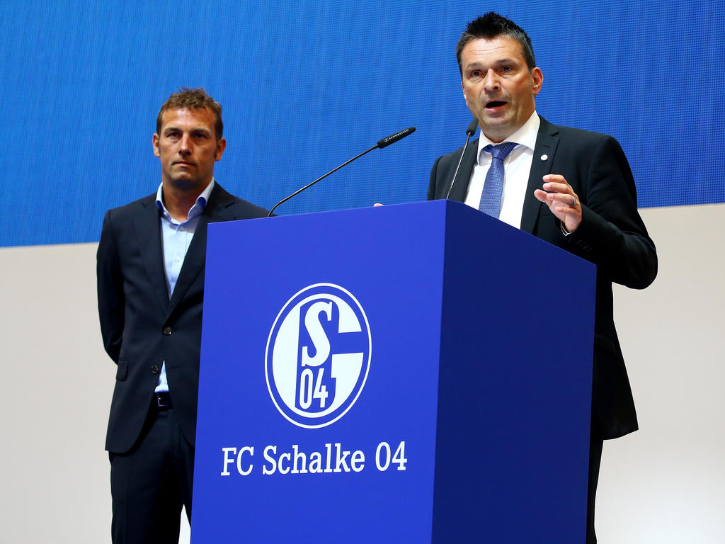 Christian Heidel (r.) sieht großes Potenzial bei Schalke