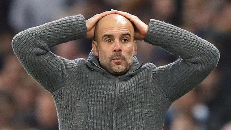 Pep Guardiola war sichtlich schockiert Pep Guardiola war sichtlich schockiert