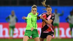 Wolfsburgs Kathrin Hendrich (l.) spielt weiter in der Nationalelf