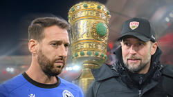 Michel Kniat (l.) und Sebastian Hoeneß wollen bei den DFB-Pokalsieg holen