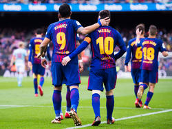 Luis Suárez (l.) und Lionel Messi trafen entscheidend für ihre Farben