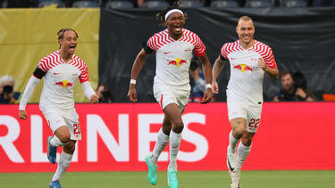 RB Leipzig bejubelte den ersten CL-Dreier der Saison