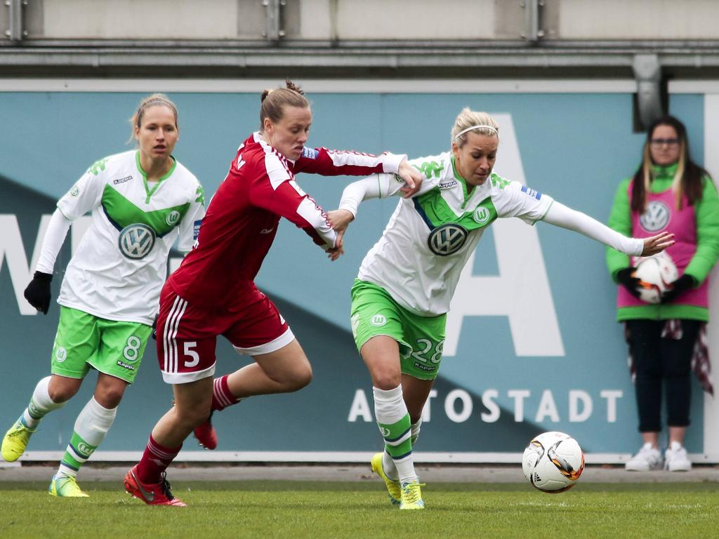 Im CL-Einsatz: Die Frauen des 1. FFC Frankfurt und VfL Wolfsburg
