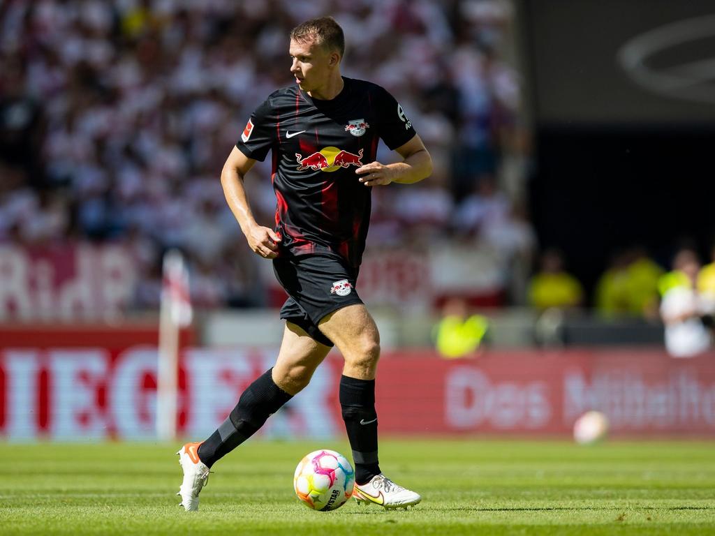 War monatelang wegen einer Verletzung ausgefallen: Leipzigs Lukas Klostermann War monatelang wegen einer Verletzung ausgefallen: Leipzigs Lukas Klostermann